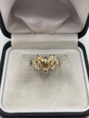 9ct gold rams head ring